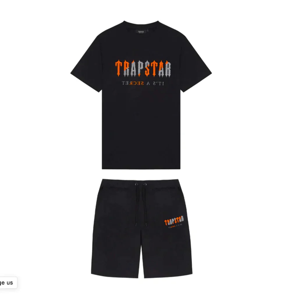 Mens Black/Orange Shorts set "TStar"