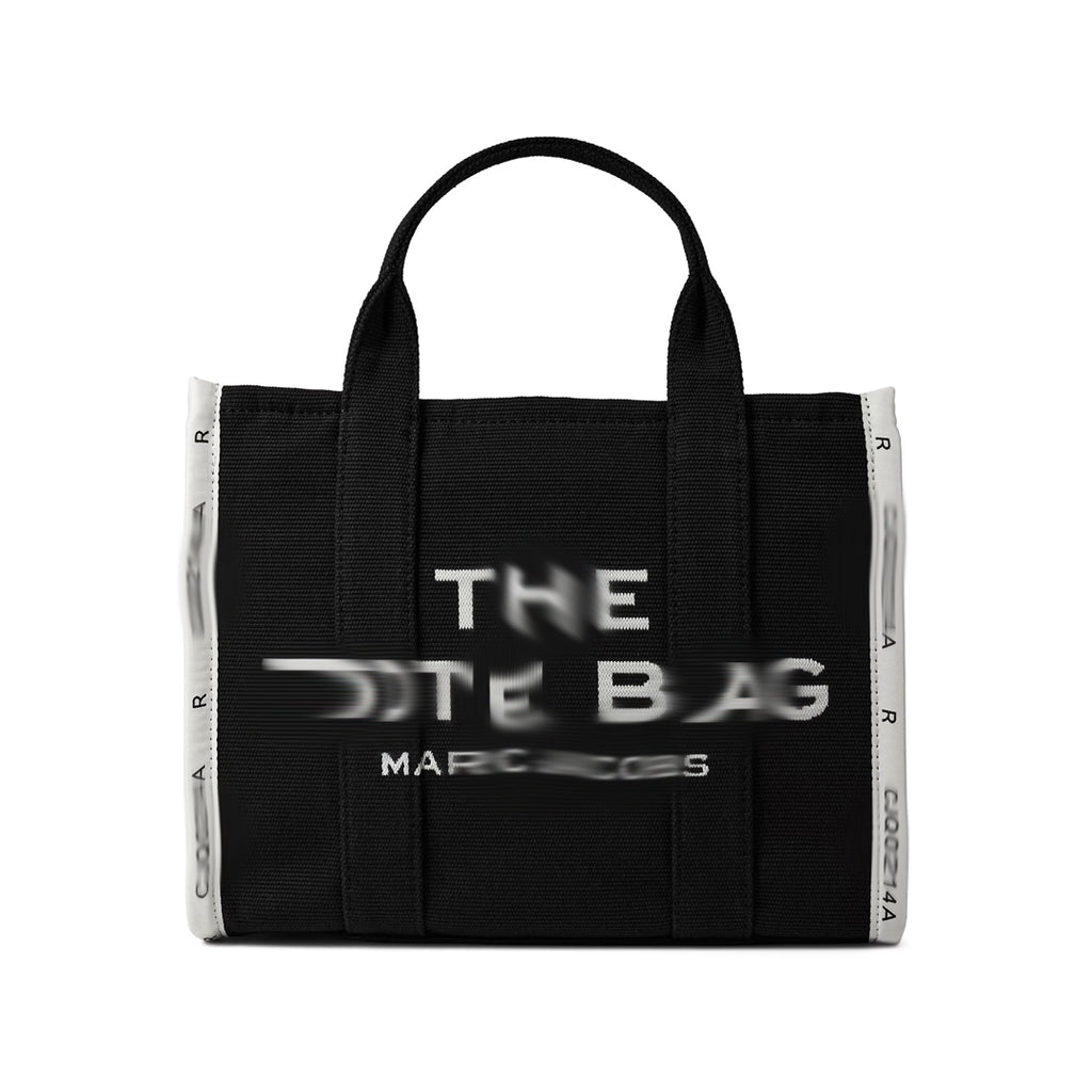 MJ Jacquard Black Tote Bag Small - 33cm