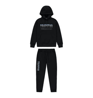 Mens 2.0 Black/Blue Chenille Decoded Hooded Tracksuit "TStar"