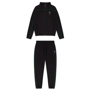 Mens Black/Green Arch Panel Shellsuit "TStar"