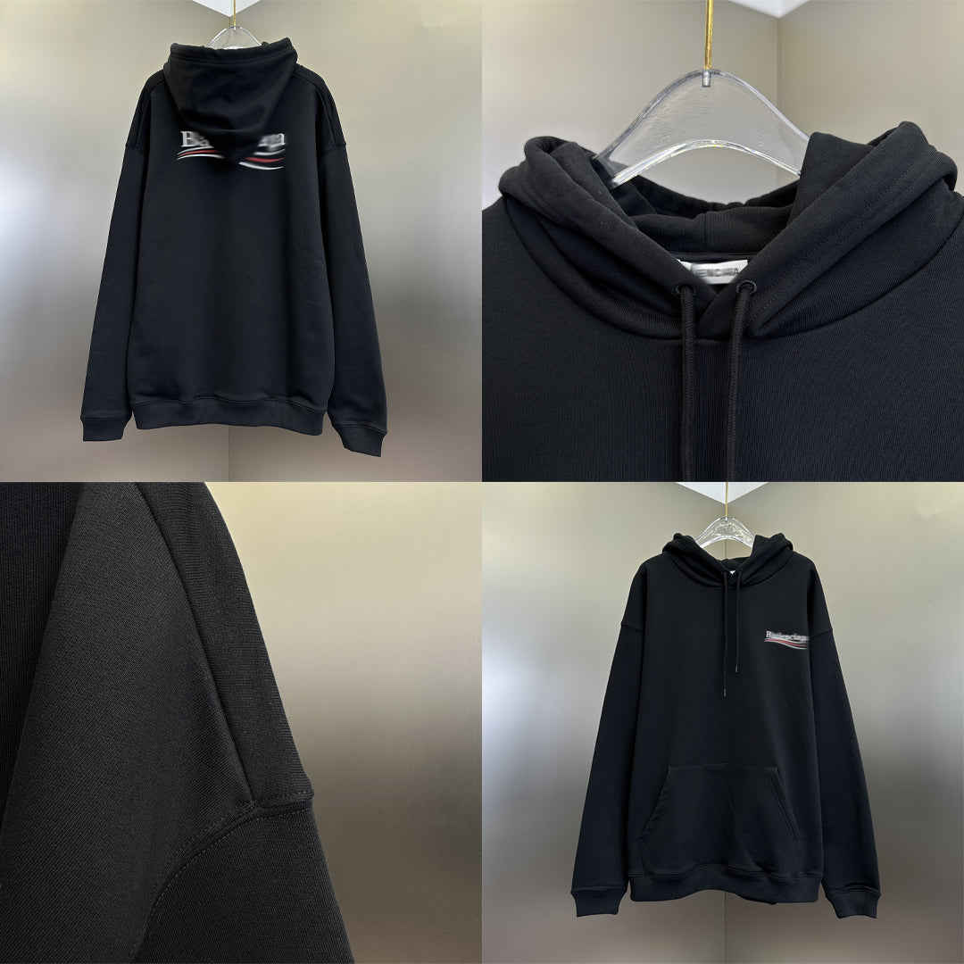 Mens Black Bciaga Hoodie