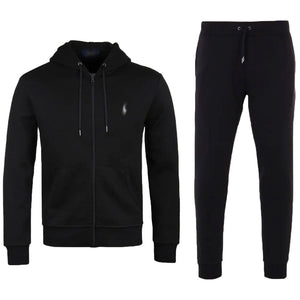 Mens Black Polo Tracksuit