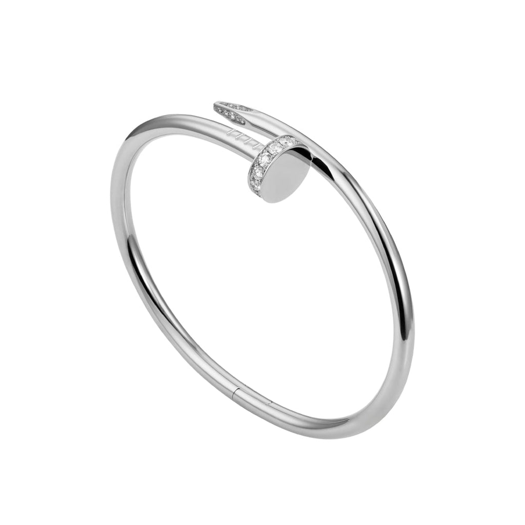 CRTR Silver Diamond Nail Bracelet