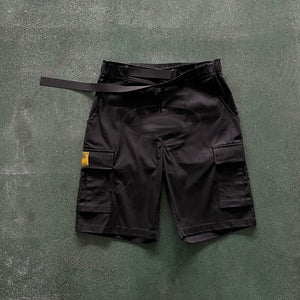 Mens Cargo Triple Black Shorts "Crt*z"