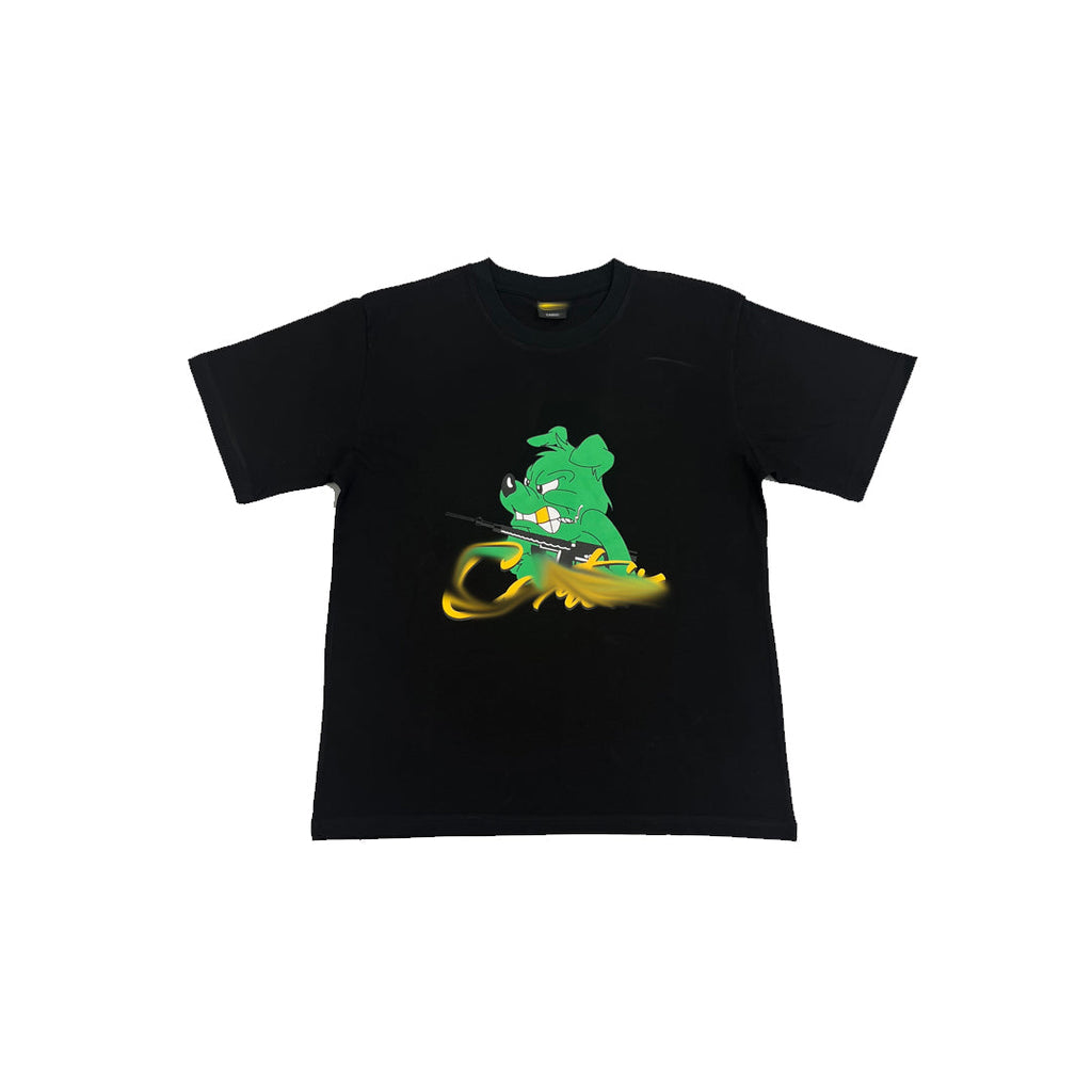 Mens Black/Green T-shirt “Crt*z”