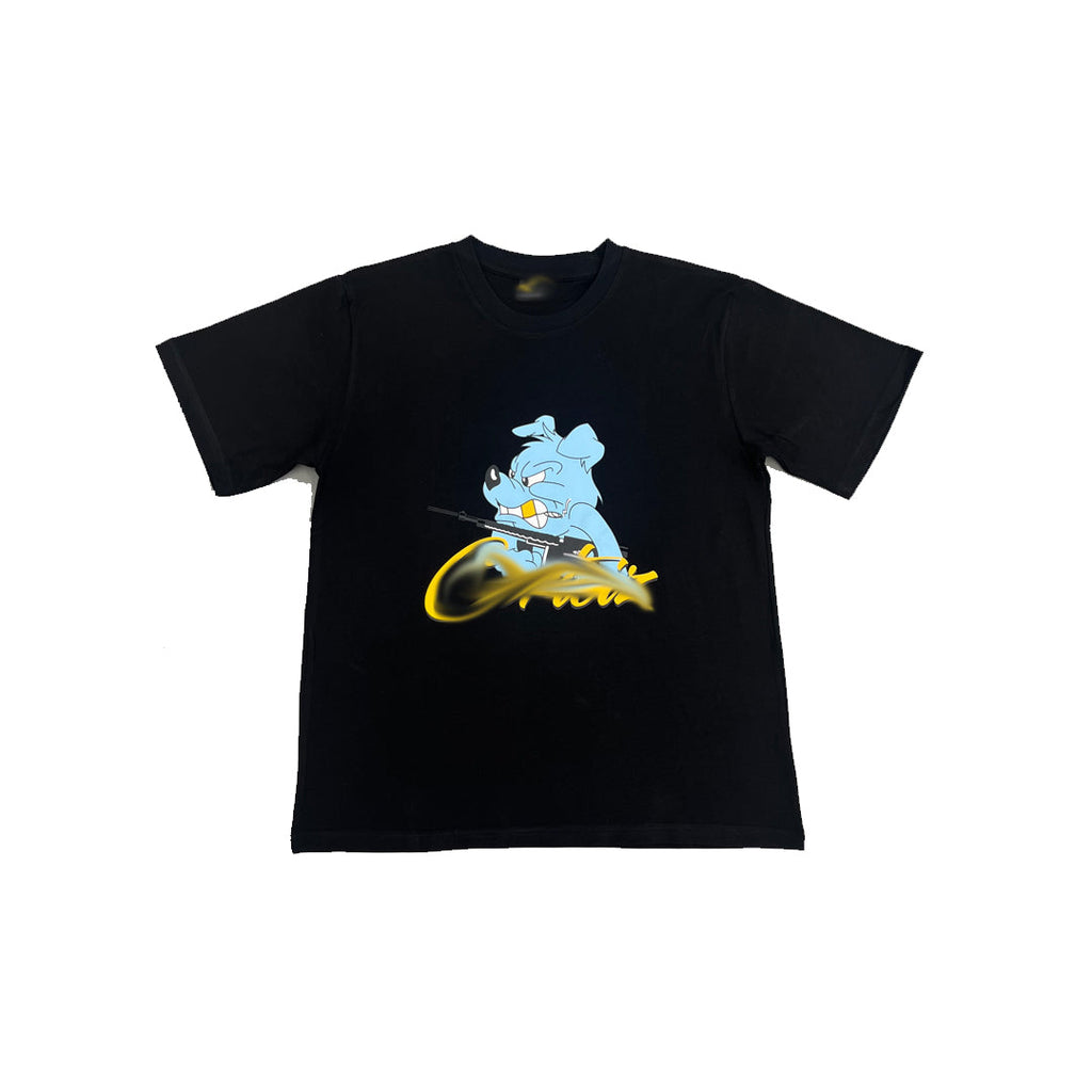 Mens Black/Light Blue T-shirt “Crt*z”