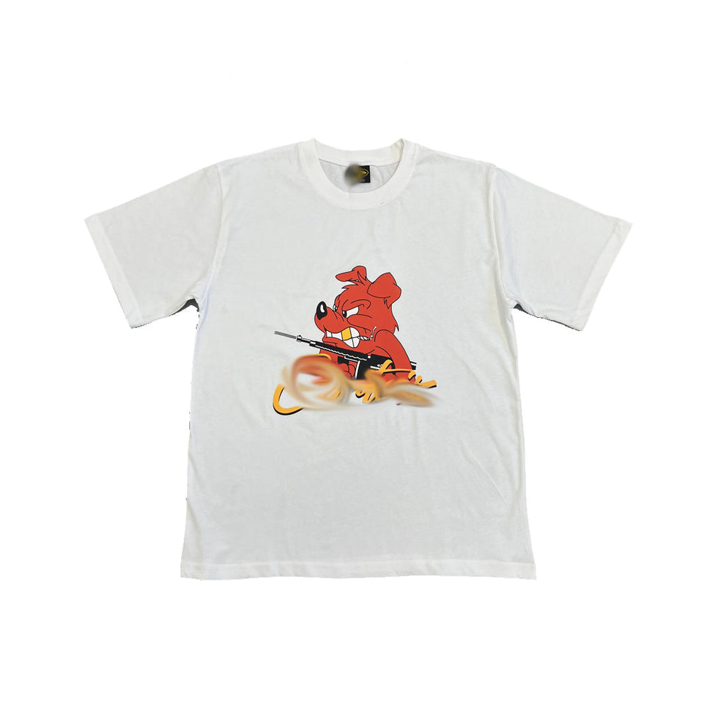 Mens White/Orange T-shirt “Crt*z”