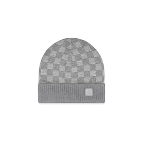 Mens NEW Grey Chequered Beanie "VL"