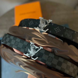 Mens Black/Grey Belt "VL" 1