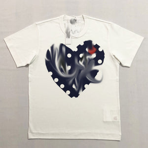 Mens White/Blue Polka T-shirt “CDG”