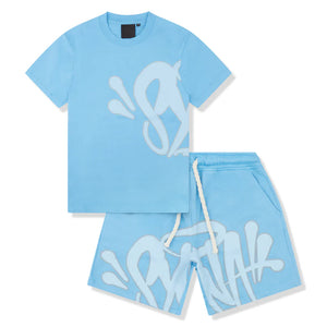 Mens Blue Shorts Set "Syna Wrld"