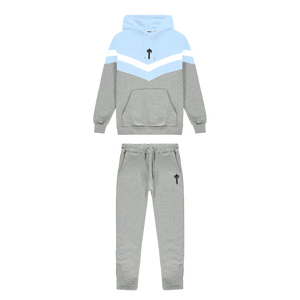 Mens Light Blue/Grey V-stripe tracksuit "TStar"